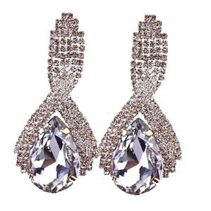 Earrings - Big Drops of Gold Gem Statement